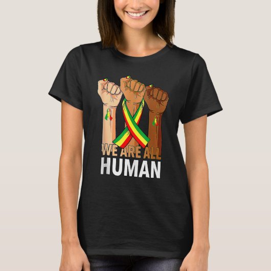Inspiring Black Leaders Power Fist Hand Black Hist T-Shirt (Vorderseite)