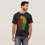 Inspiring Black Leaders Power Fist Hand Black Hist T-Shirt (Vorne ganz)