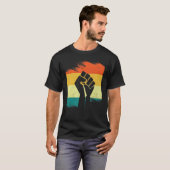 Inspiring Black Leaders Power Fist Hand Black Hist T-Shirt (Vorne ganz)