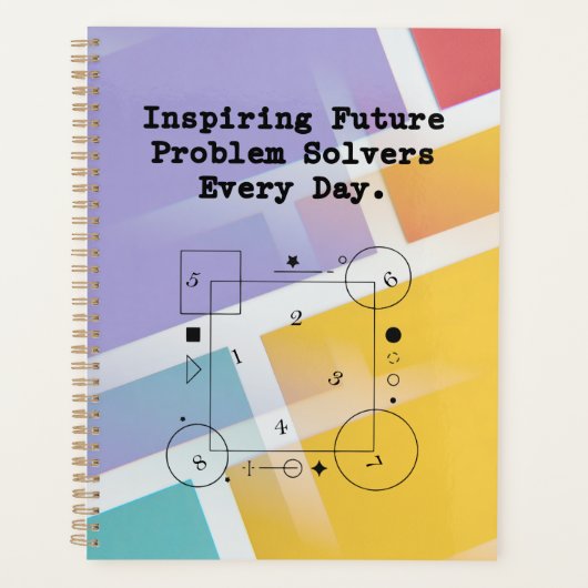 Inspiring Future Solvers | Daily Math Mentor Planer (Vorderseite)