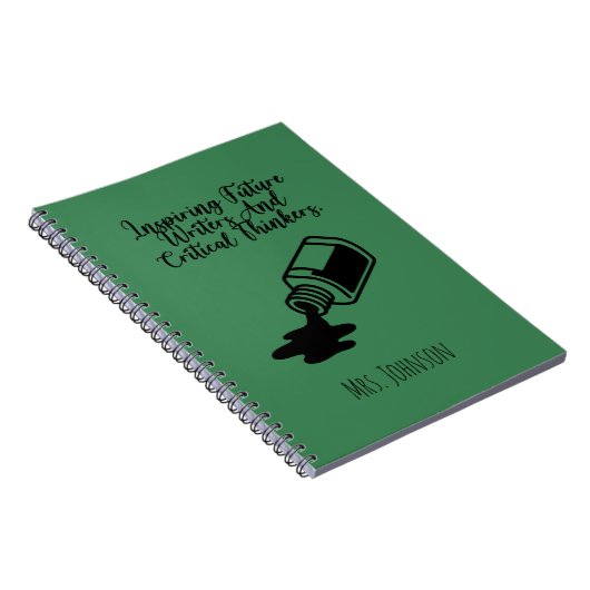 Inspiring Future Writers Critical Thinkers Teacher Notizblock (Rechte Seite)