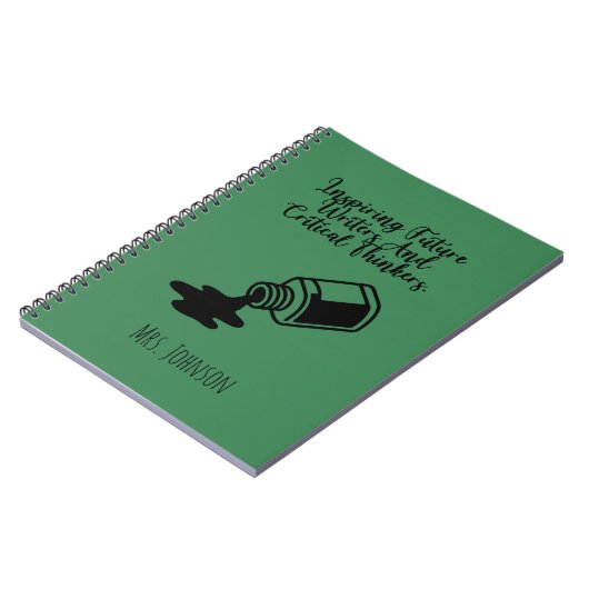 Inspiring Future Writers Critical Thinkers Teacher Notizblock (Linke Seite)