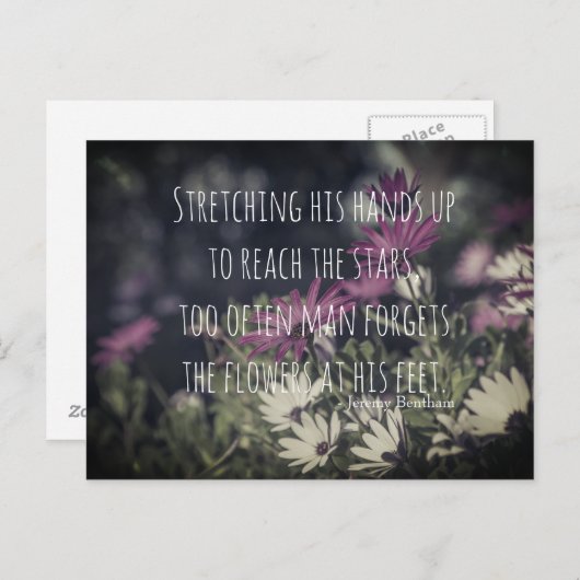 Inspiring Jeremy Bentham Quote Postkarte (Vorne/Hinten)