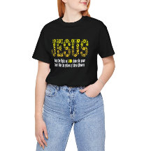 Inspiring Jesus with yellow flowers: Let God's lig