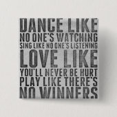 Inspiring Quote Rustic Grunge Text Sign Button (Vorderseite)