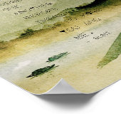 Inspiring Rumi Sweetheart Quote Mountain Scene Poster (Ecke)