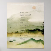 Inspiring Rumi Sweetheart Quote Mountain Scene Poster (Vorne)