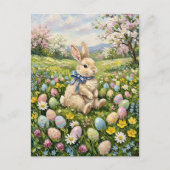 Inspiring Spring Easter Eggs And Bunny Postkarte (Vorderseite)
