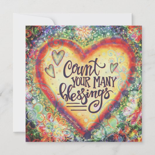 Inspirivity "Count Your many segessence" Mitteilungskarte (Vorderseite)