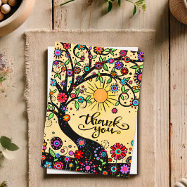 Inspirivity Danke an den Whimsical Floral Tree Karte