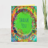 Inspirivity danke Ihnen Hübschen Blumengrün BoHo (Vorderseite)