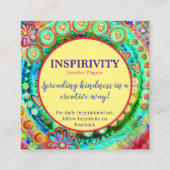 Inspirivity Kindness Cards "behalt Moving Forward" Quadratische Visitenkarte (Rückseite)