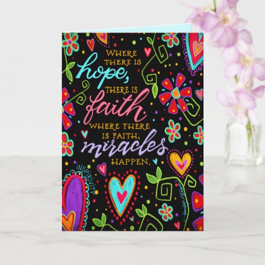 Inspirivity "Miracles Happen" Karte (Orchidee)