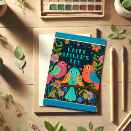 Inspirivity of niedlich Birds Vatertag Karte