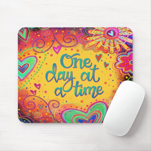 Inspirivity One Day an Time Quote Mouse Pad Mousepad (Mit Mouse)