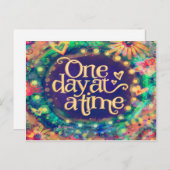 Inspirivity "One Day at a Time" Postkarte (Vorne/Hinten)