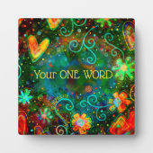 Inspirivity Personalisiert Trendy, Hübsch Floral Fotoplatte (Vorderseite)