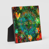 Inspirivity Personalisiert Trendy, Hübsch Floral Fotoplatte (Vorderseite)