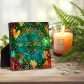 Inspirivity Personalisiert Trendy, Hübsch Floral Fotoplatte