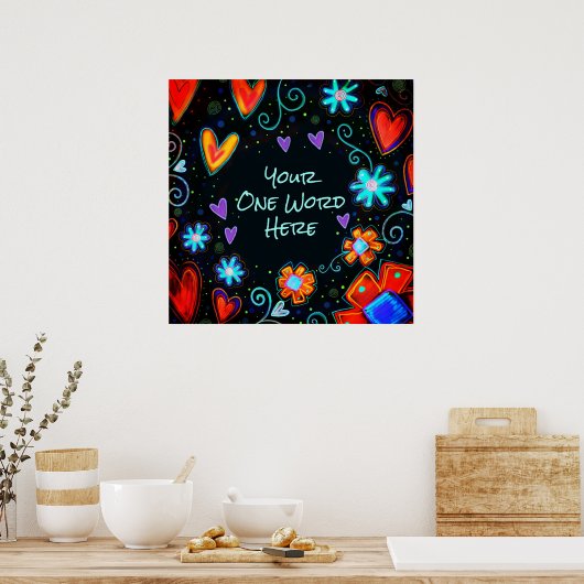 Inspirivity "Personalize it" ONE WORD Poster (Küche)