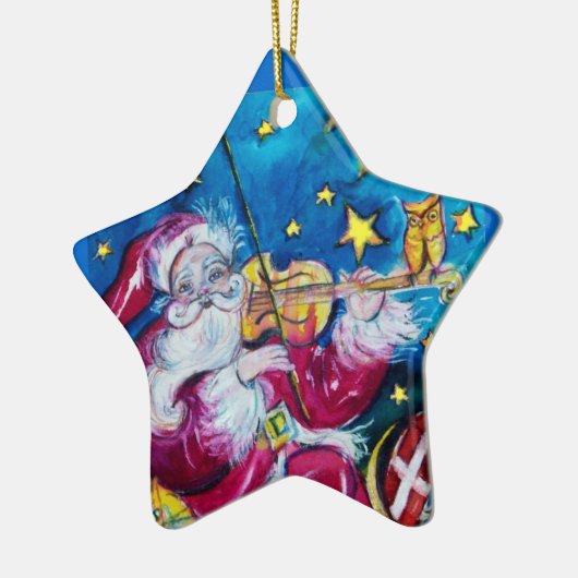 INSPIRRED SANTA Red Ruby Gem Stone Star Keramikornament (Links)