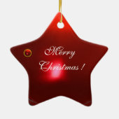 INSPIRRED SANTA Red Ruby Gem Stone Star Keramikornament (Hinten)