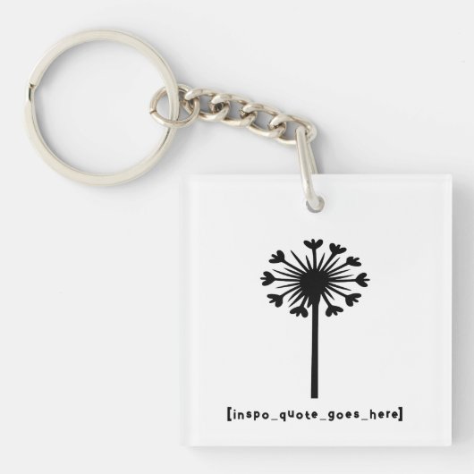 Inspo Zitat geht hier lange Ärmel Schlüsselanhänger (Vorderseite)