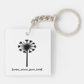 Inspo Zitat geht hier lange Ärmel Schlüsselanhänger (Rückseite)