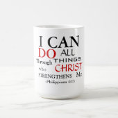 Inspring PHILIPPIANS 4:13 Kaffeetasse (Mittel)