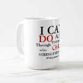 Inspring PHILIPPIANS 4:13 Kaffeetasse (Vorderseite Links)