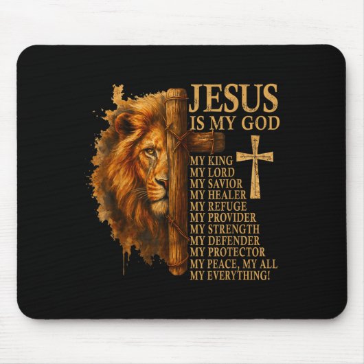 Insrational Lion Of Judah Faith Quote For Men Wome Mousepad (Vorne)