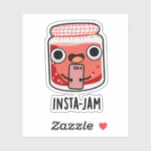 Insta-jam Funny Social Media Jam Pun Aufkleber (Blatt)