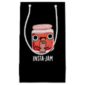 Insta-jam Funny Social Media Jam Pun Dark BG Kleine Geschenktüte (Vorderseite)