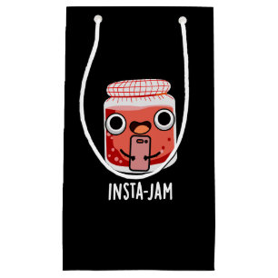 Insta-jam Funny Social Media Jam Pun Dark BG Kleine Geschenktüte