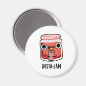 Insta-jam Funny Social Media Jam Pun Magnet (Vorderseite/Rückseite)