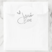 Insta-Signatur von Jennifer Bene Runder Aufkleber (Tasche)