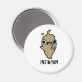 Insta-yam Funny Social Media Veggie Pun Magnet (Vorderseite/Rückseite)