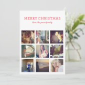 InstaChristmas Multi-Foto Weihnachtskarte Feiertagskarte (Stehend Vorderseite)