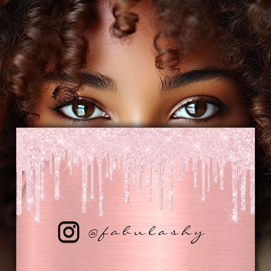 Instagra Logo Social Media Rose Blush Tropfen Make Visitenkarte