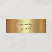 Instagra Social Media Logo Hochzeit UAWG Gold Trop Mini Visitenkarte (Rückseite)