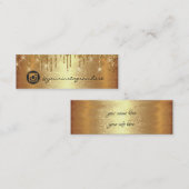 Instagra Social Media Logo Hochzeit UAWG Gold Trop Mini Visitenkarte (Vorne/Hinten)