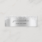 Instagra Social Media-Logo Silver UAWG Gray Tropfe Mini Visitenkarte (Rückseite)