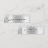 Instagra Social Media-Logo Silver UAWG Gray Tropfe Mini Visitenkarte (Vorne/Hinten)