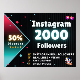 Instagram 2000 Followers   Kaufen Sie Instagram Fo Poster