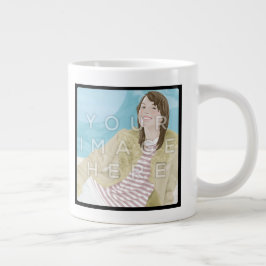 Instagram 2-Foto Personalisierte benutzerdefiniert Jumbo-Tasse