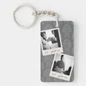Instagram 2 Fotos für Hochzeiten Retro-Rahmen Schlüsselanhänger (Vorderseite)