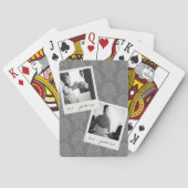 Instagram 2 Fotos für Hochzeiten Retro-Rahmen Spielkarten (Rückseite)