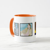 Instagram 4 Foto-personalisierte kundenspezifische Tasse (Vorderseite Links)