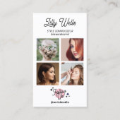 Instagram 4 Foto Social Media, Script folgen Visitenkarte (Vorderseite)