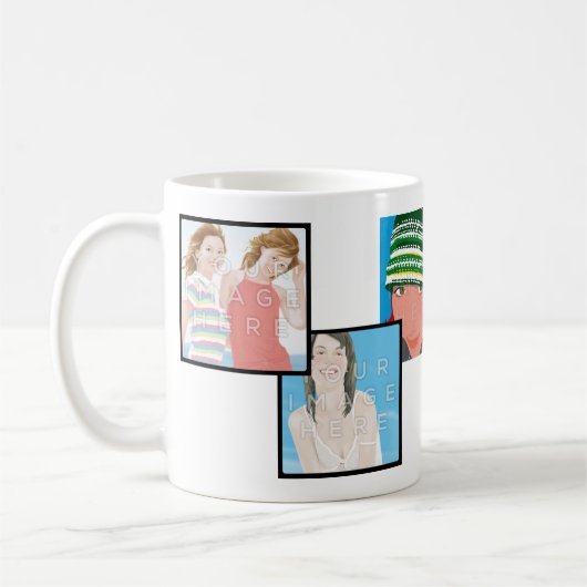 Instagram 6-Foto kundengerechte klassische Kaffeetasse (Links)